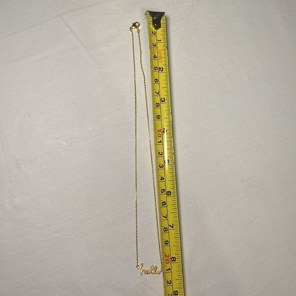 Women's Jewelry Dainty Gold Plated Hello Charmed Necklace New Without Tags - Picture 4 of 5